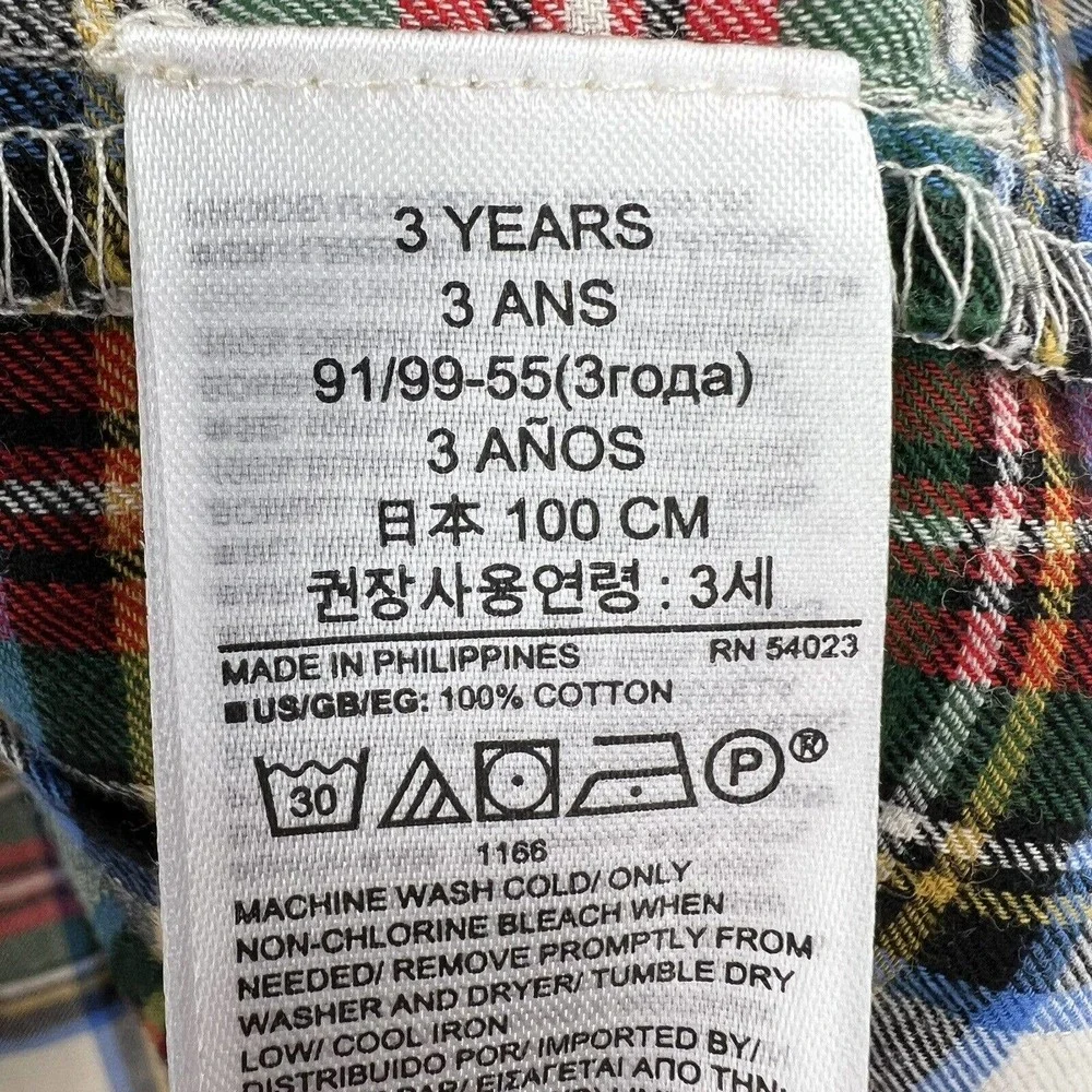 Baby Gap Plaid Flannel Peplum‎ Top 3 Toddler New